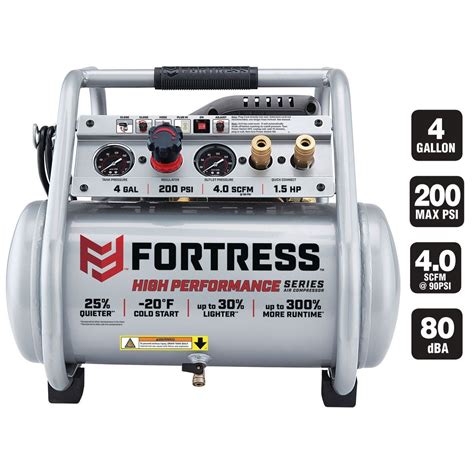 Fortress Gallon Psi Oil Free Air Compressor Tool Craze