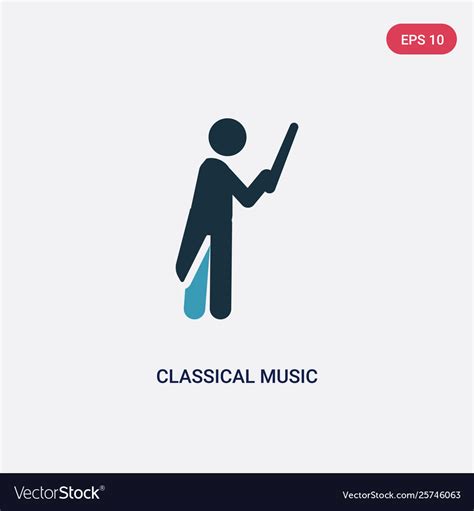 Two Color Classical Music Icon From Music Concept Vector Image