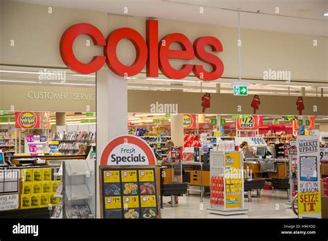 Entrance To A Coles Supermarket Store In Warriewoodsydneyaustralia