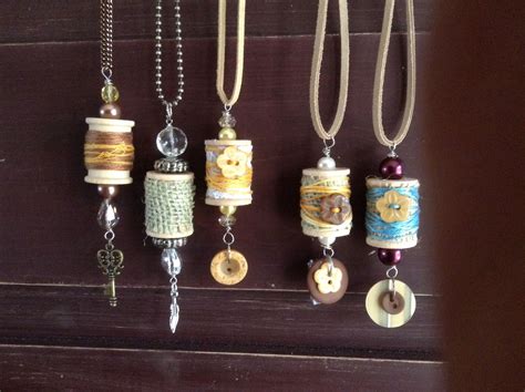 Wooden Spool Necklaces Wooden Spool Crafts Spool Crafts Wooden Spools