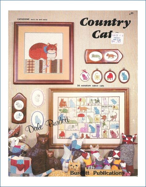 On 28 count evenweave orver 2 fabric threads or 14 count aida, the stitched area will measure: Cats Cross Stitch Patterns Dale Burdett Country Cats ...