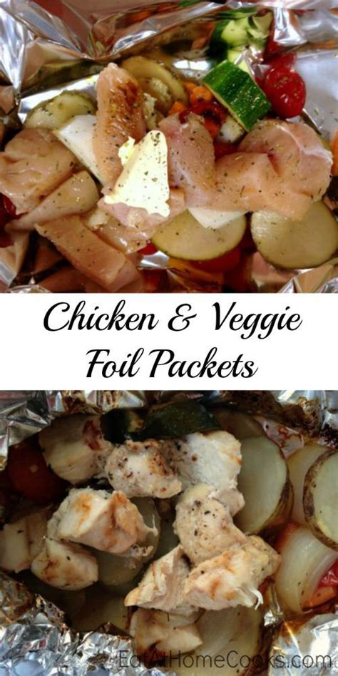 .foil dinner (hobo dinner) : Chicken and Vegetable Foil Packets {grill or oven} in 2020 ...