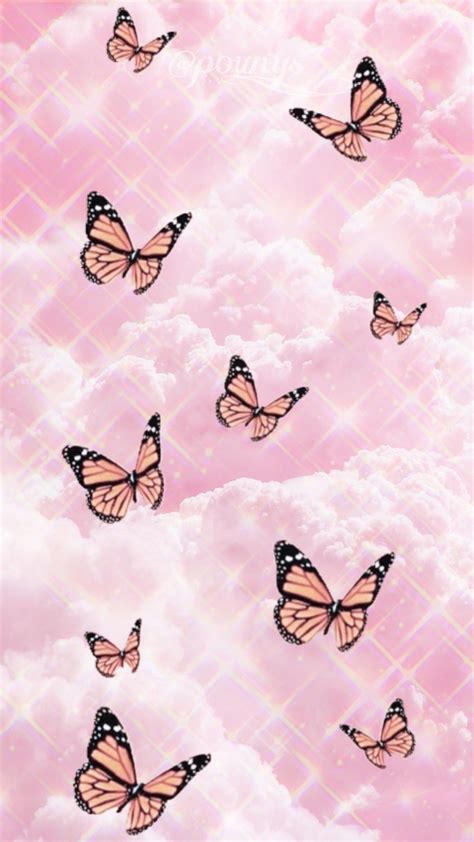 Butterfly Pink Pink Glitter Wallpaper Pink Wallpaper Backgrounds