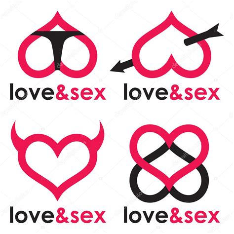 Sex Shop Logo Srdce Kolekce — Stock Vektor © Vadim Design 112900210