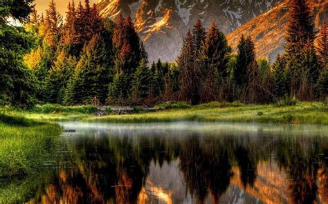 Free Download Reflected Mountain Scene Best Nature Wallpapers