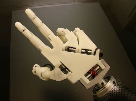 Hand Robot Inmoov By Gaellangevin Thingiverse Robot 3d Printing