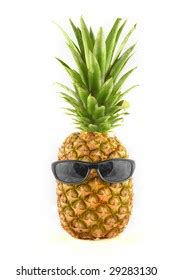 Funny Pineapple Sunglasses Isolated On White Stock Photo Shutterstock