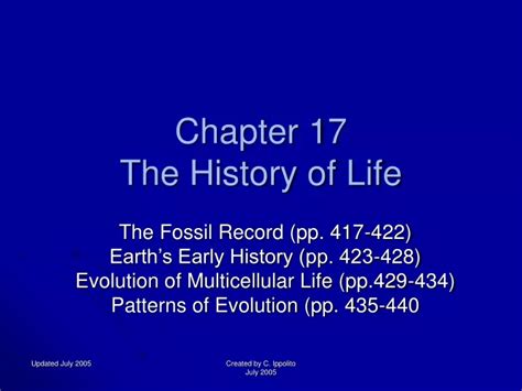 Ppt Chapter 17 The History Of Life Powerpoint Presentation Free