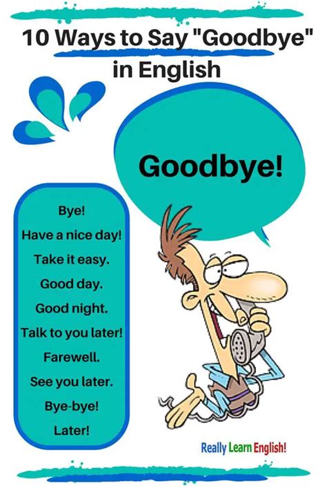 10 Ways To Say Goodbye In English Basic English Speaking