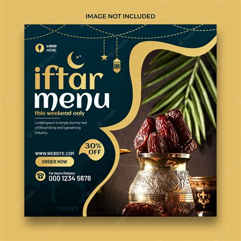 Premium Psd Ramadan Food Menu Social Media Post Template
