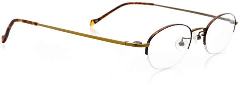 Optical Eyewear Oval Shape Metal Half Rim Frame Prescription Eyeglasses Rx Bronze Amber