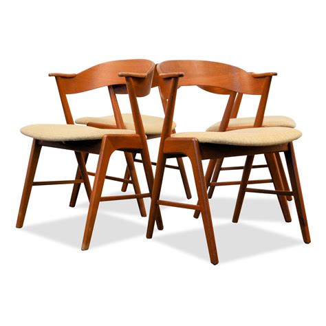 Set Of 4 Vintage Kai Kristiansen Teak Dining Chairs 1960s 67824
