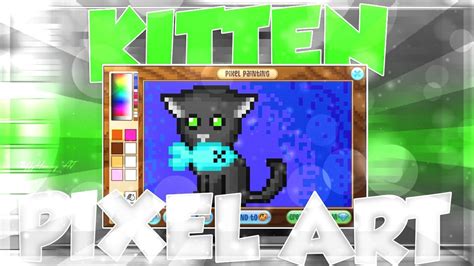 Adorable Kitten Pixel Painting Animal Jam ♡ Youtube