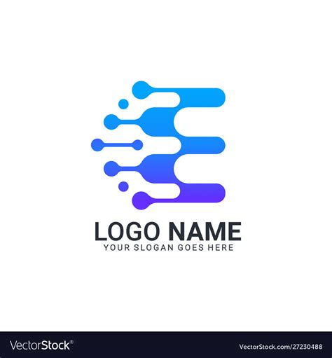 Abstract Digital Technology Symbol Logo Design Vector Image