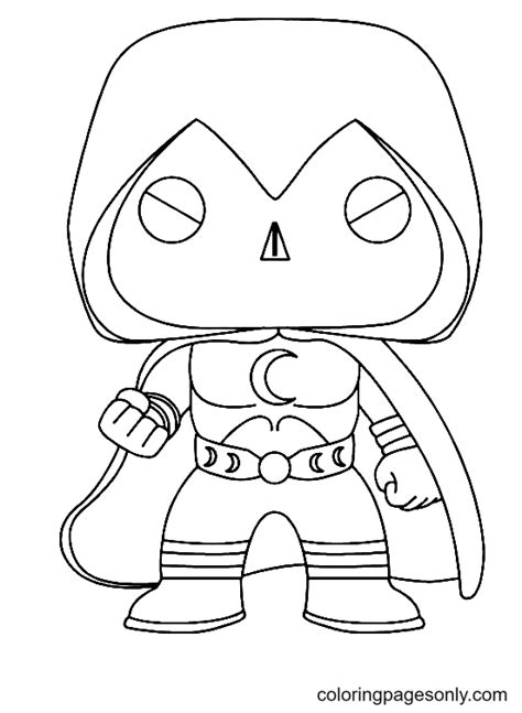 Moon Knight Marvel Super Hero Coloring Page Free Printable Coloring Pages