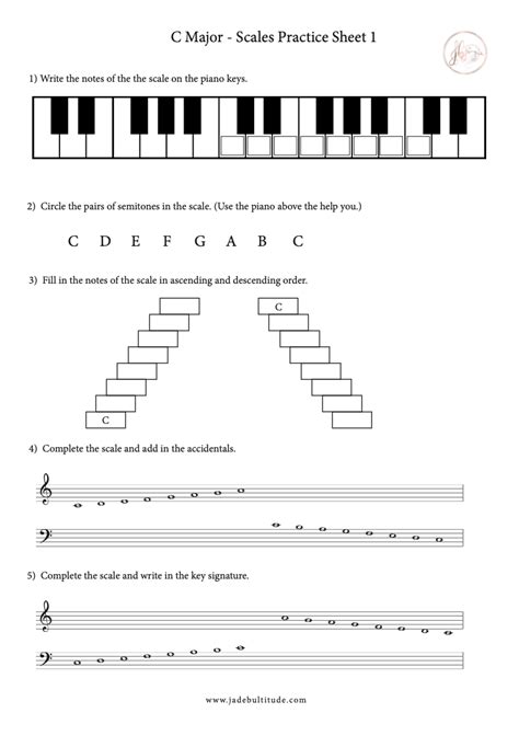 This Is A Free Printable Music Theory Worksheet The Topic Is C Major