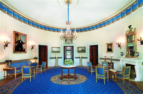 Blue Room During The Barack Obama Administration White