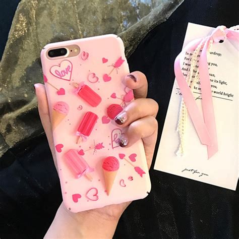 Cute Girl Style Pink Phone Case For Iphone 7 8 Plus Cases For Iphone 6s