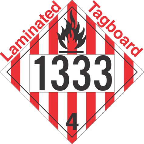 Flammable Solid Class Un Tagboard Dot Placard