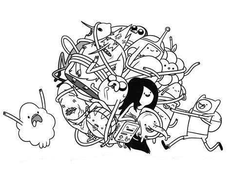 Adventure Time Characters Chibi Coloring Pages