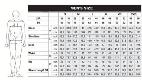 European Pants Size Chart To Us Best Online Shopping Sites For Mens