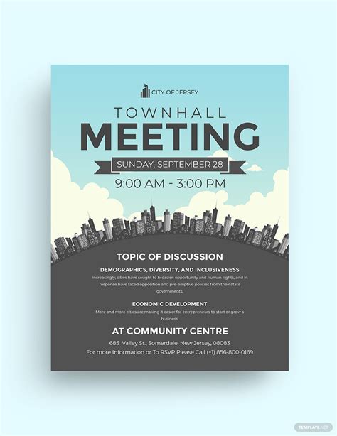 Town Hall Meeting Invitation To Employees Template