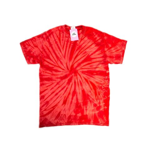 Red Spiral Tie Dye T Shirt Custom Tshirt Tie Dye Tshirt Etsy