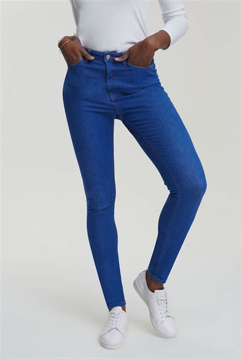 cobalt blue ultra stretch skinny jeans long tall sally