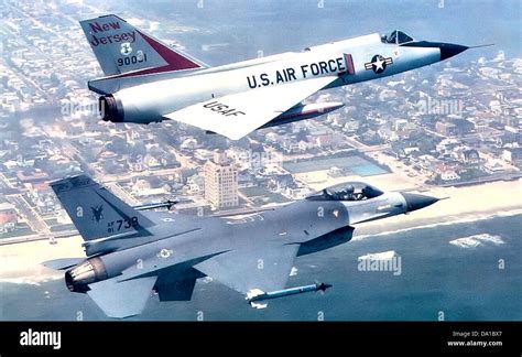 119th Fighter Squadron F 106 F 16 Stock Photo Alamy