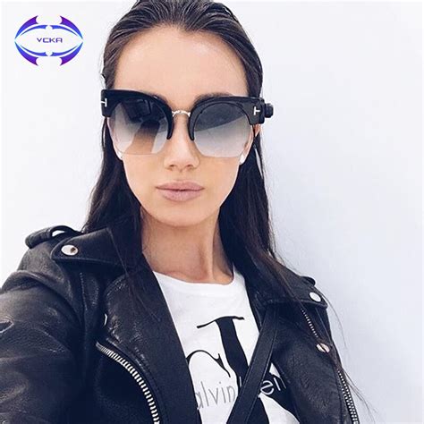 buy vcka newest semi rimless sunglasses women brand designer clear lens sun
