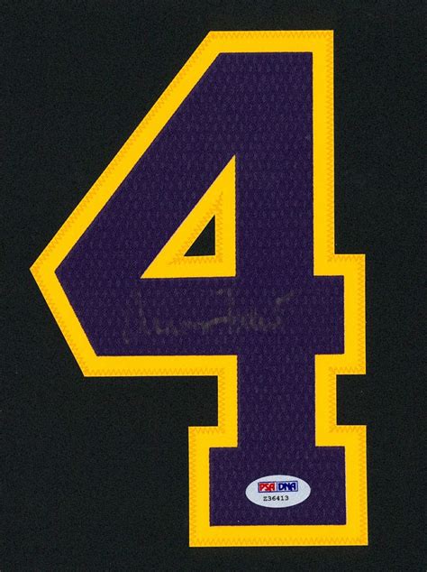 Jerry West Signed Lakers Authentic Jersey Number 4 Psa Coa