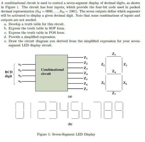 Solved A Combinational Circuit Is Used To Control A Seven Segment