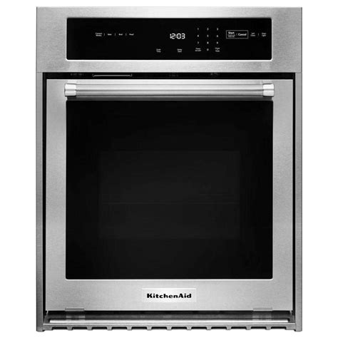 Kitchenaid 24 In Single Electric Wall Oven Self Cleaning With