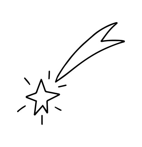 Shooting Stars Icon Comet Tail Or Star Trail Christmas Star Dream