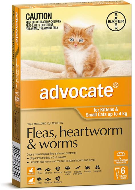 Advocate Fleas Heartworm And Worms Treatment For Kittens And Small