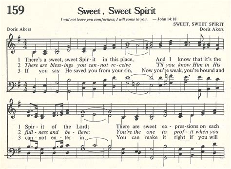 Sweet Sweet Spirit — Hymnology Archive