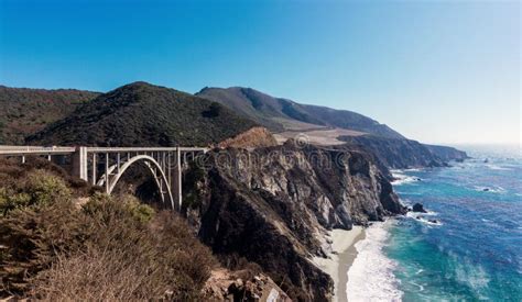 The Big Sur Coast With Its Rugged Coastline And Mountain View In