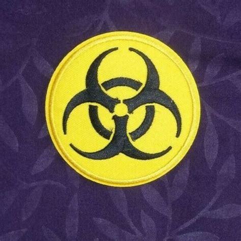 Biohazard Symbol Patch Nuclear Radioactive Hazardous Waste Embroidered