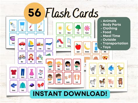 Printable Flashcards For Preschool And Pre K Flash Cards For Etsy