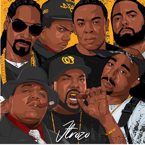 West Coast Legends Hip Hop Artwork Hip Hop Art Hip Hop Illustration