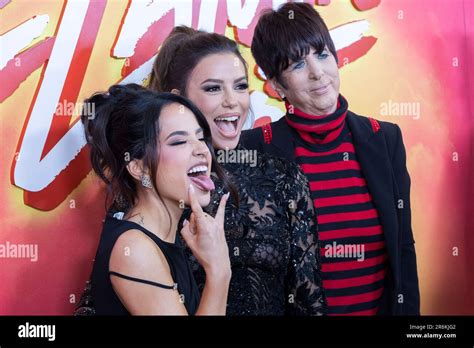 Becky G From Left Eva Longoria And Diane Warren Arrive At The La Special Screening Of Flamin