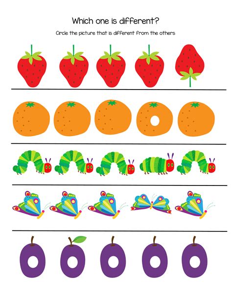 The Very Hungry Caterpillar Fruit Printables Printable Word Searches