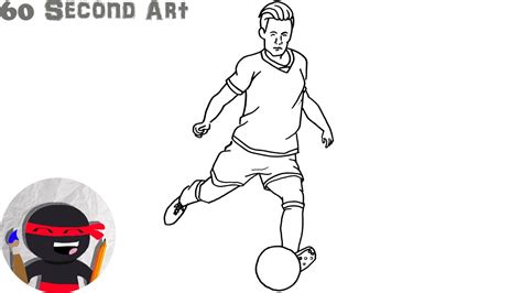 How To Draw A Soccerfootball Player Easy Step By Step Tutorials For