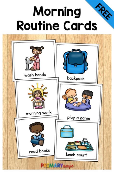 Morning Routine Cards Small Routine Cards Classroom Morning