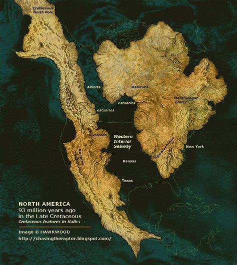 North America 93 Million Years Ago Earthly Mission Ancient Maps