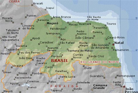 Playas De Brasil Estado De Rio Grande Do Norte Mapas