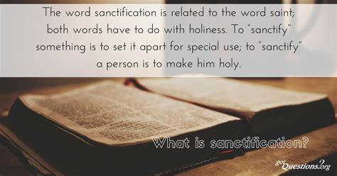 sanctification    definition