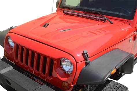 Dv8 Offroad Hdfb07 Fiberglass Hood For 07 18 Jeep Wrangler Jk Quadratec