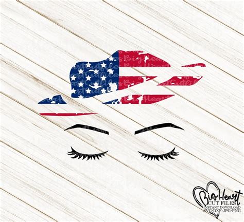4th of July Svg Png Jpg Dxf US Flag Hat Svg Woman in Hat - Etsy