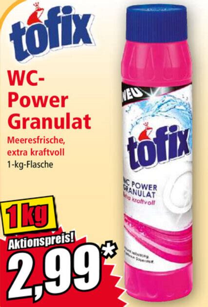 Tofix Wc Power Granulat 1kg Angebot Bei Norma